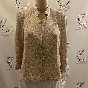 DORBY Petites. Size 10P. Jacquard Unlined Beaded Jacket. New with Tags. B107